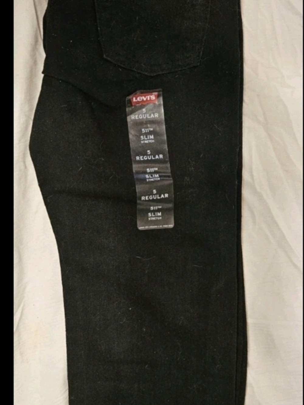 Levi's Kids 511 5 Slim Jeans in Black Hip To Ankle Stretch Brand New - Picture 4 of 10